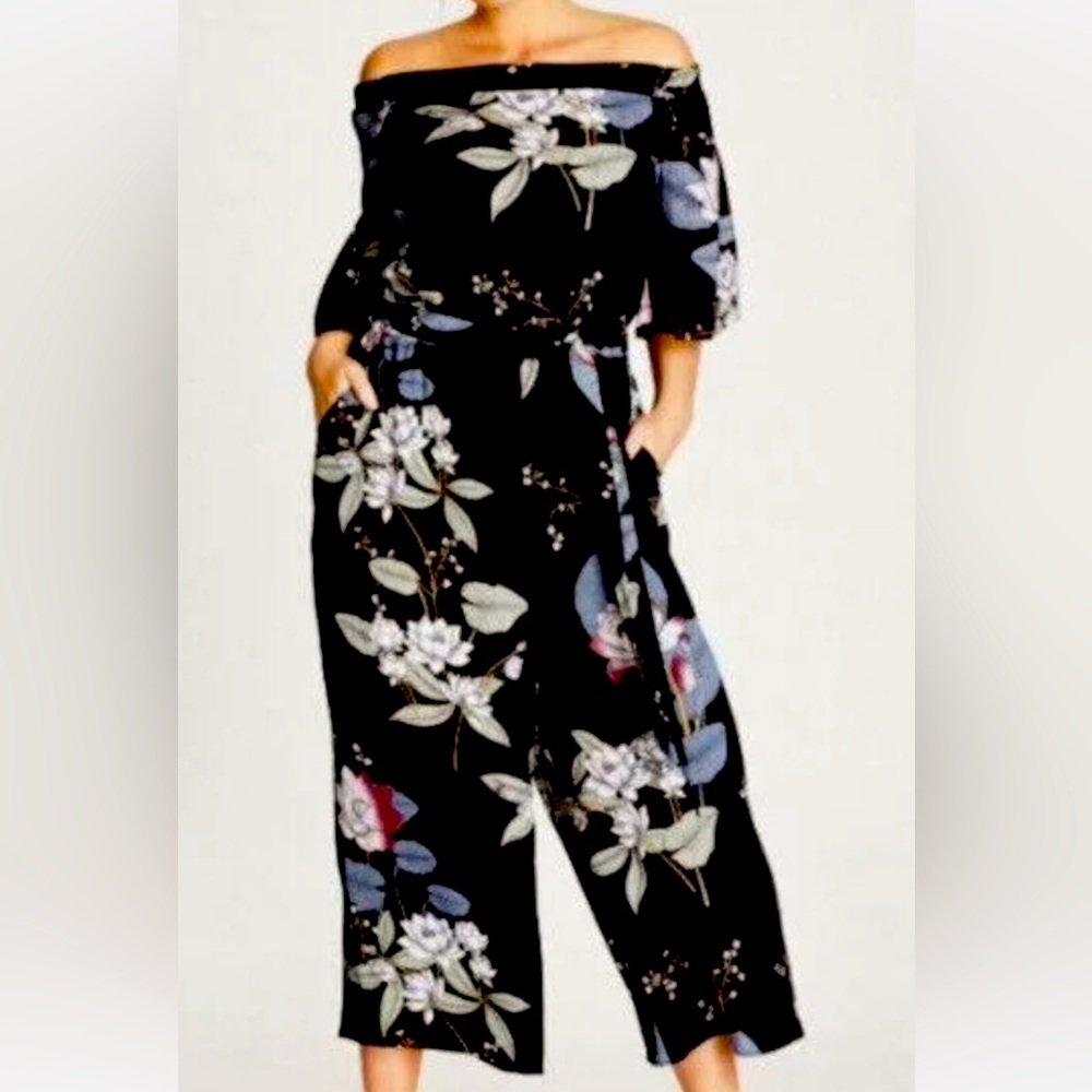 City chic M/18 floral jumpsuit